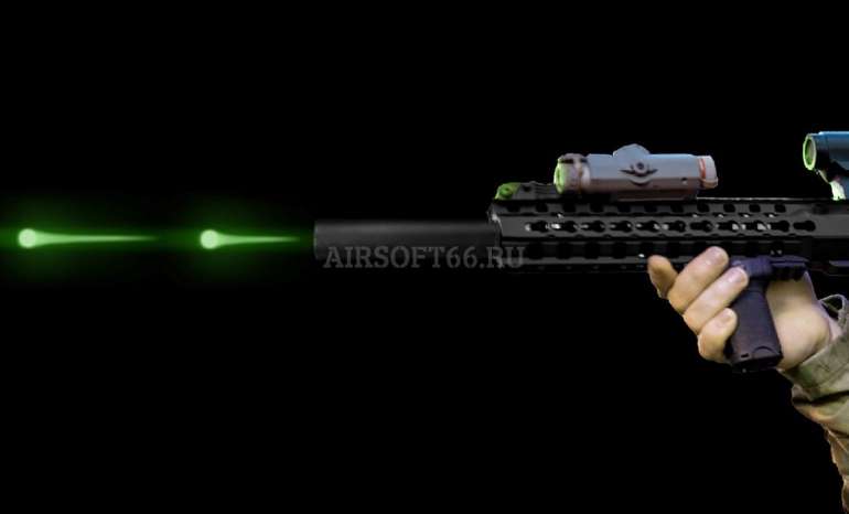 Трассерный зеленый шар полет